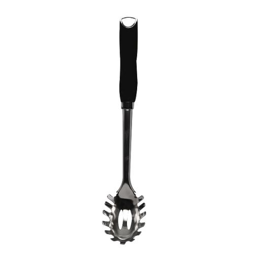 KITCHEN TOOL MASTERCHEF SPAGHETTI SPOON SMALL STAINLESS STEEL BLACK MC-32205