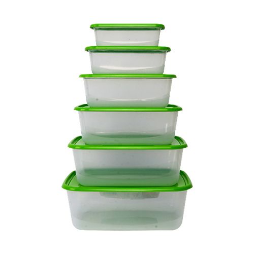 PRINCEWARE CONTAINER RECTANGULAR SET OF 6 PIECES PLASTIC 5806-6