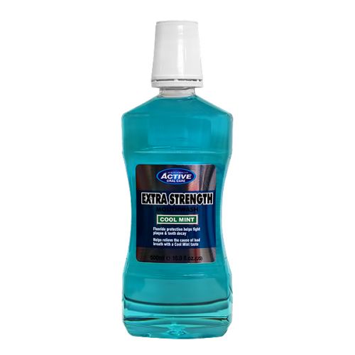 ACTIVE MOUTHWASH  EXTRA STRENGTH COOL MINT 500ML 