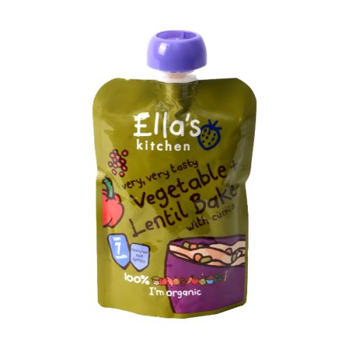 ELLA'S KITCHEN BABY FOOD VEGETABLE & LENTIL BAKE WITH CUMIN 130G 