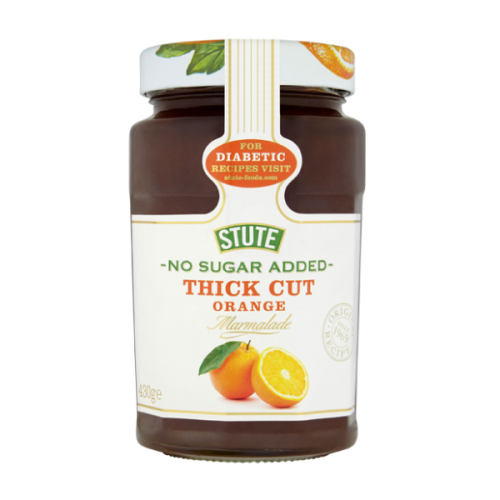 STUTE DIABETIC JAM THICK CUT ORANGE 430G 