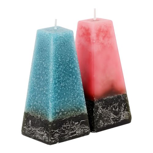 AROMA CANDLE PYRAMID DUAL-TONE ASSORTED 25HRS BURNING CGSJT