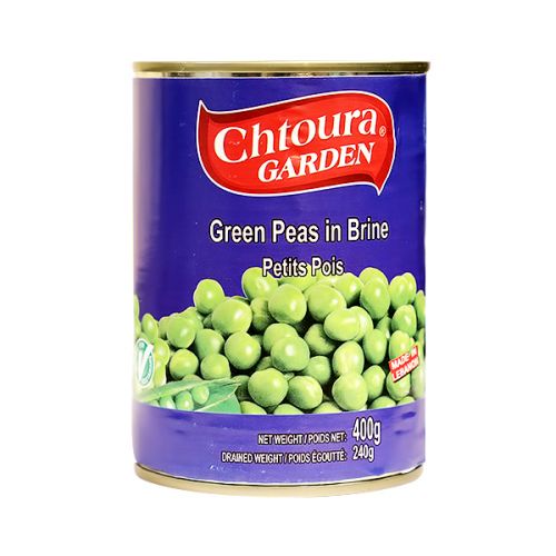 CHTOURA CONSERVES GARDEN GREEN PEAS 400G