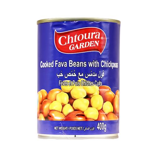 CHTOURA CONSERVES GARDEN FAVA BEANS & CHICK PEAS 400g