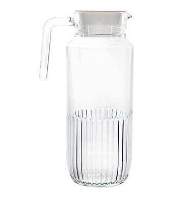 LUMINARC GLASS JUG WITH LID 1.3L GRIDZ Q3653