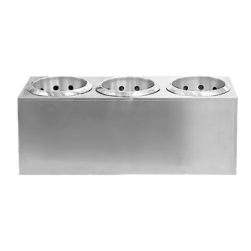 CUTLERY HOLDER WITH BASKET STAINLESS STEEL 385X150X180MM 