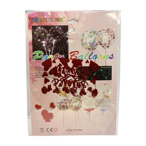 BALLOON 20CM I LOVE YOU TRANSPARENT