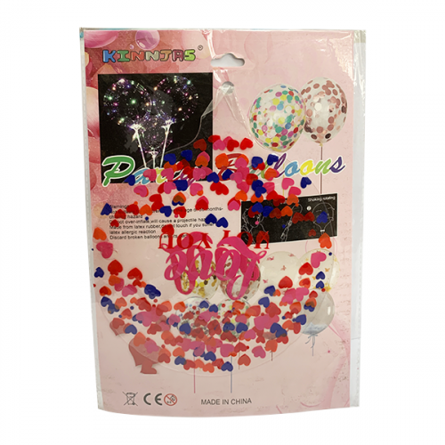 BALLOON 20CM LOVE YOU TRANSPARENT