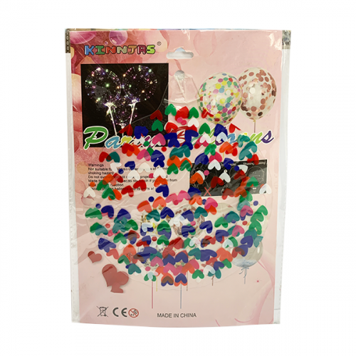 BALLOON 20CM LOVE DESIGN TRANSPARENT