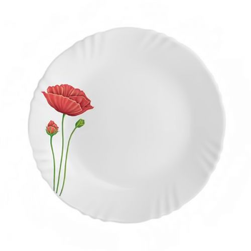 CELLO SOUP PLATE 8" RED POPPY IMPERIAL 