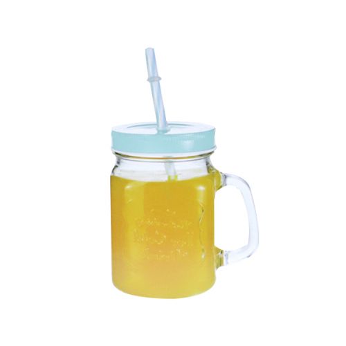 AVIOS GLASS JAR SET WITH STRAW 4 PIECES AVS-4GJS