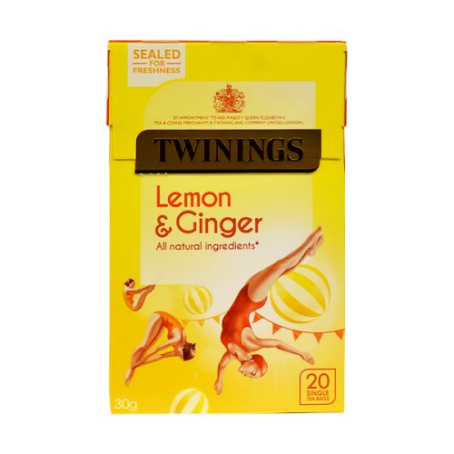 TWININGS LEMON & GINGER TEA 20' TEA BAGS 30G