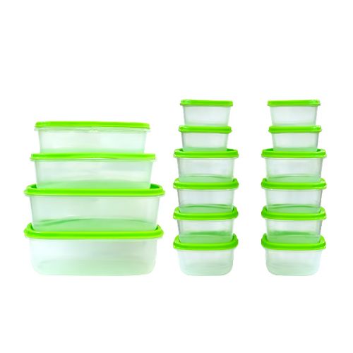 PRINCEWARE CONTAINER SET 17PCS COMBO PLASTIC MIXED COLORS L5667C4-17GN