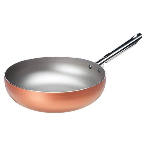 FRY WOK PAN NONSTICK CURRY 28CM BRINOX (COPPER LINE)