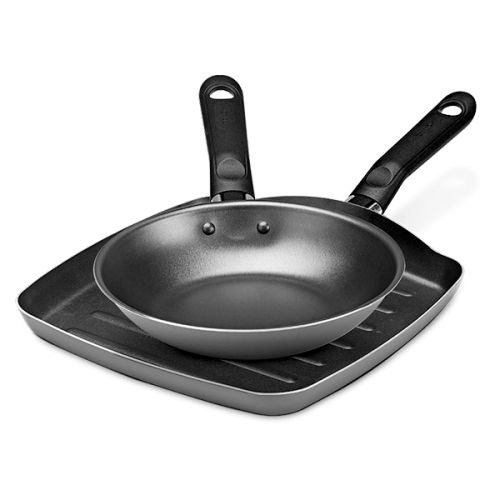 BRINOX GRILL WITH FRYPAN NON-STICK 2 PIECES 