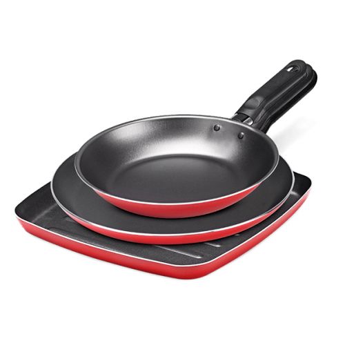 BRINOX GRILL WITH PANCAKE PAN & FRYPAN NON-STICK 3 PIECES