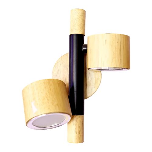LED WALL LAMP 10W IRON+GLASS+WOOD NT+MBK 