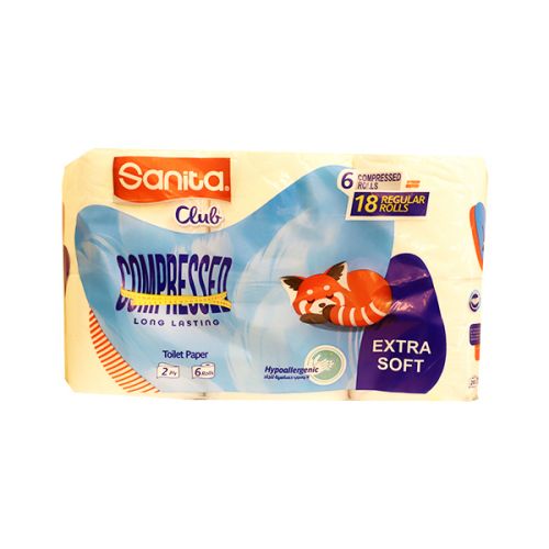 SANITA CLUB TOILET TISSUE 6 ROLLS