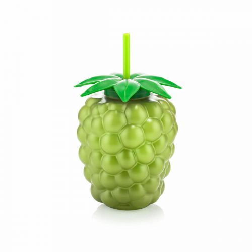 QLUX WATER BOTTLE WITH STRAW GRAPE SHAPE PLASTIC L-00821