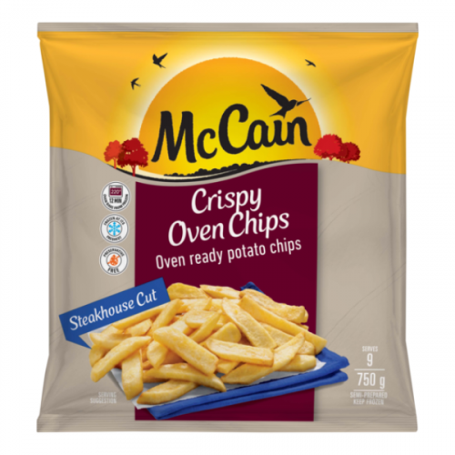 MCCAIN CRISPY OVEN STEAKHOUSE CUT 750G