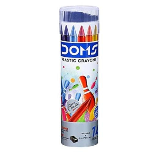 DOMS CRAYON SET 14 PIECES PLASTIC IN TIN 7120