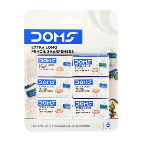DOMS EXTRA LONG PENCIL SHARPNER BLISTER 6PCS 