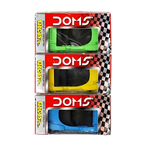 DOMS SPORTS COLLECTABLE CAR ERASER DISPLAY 