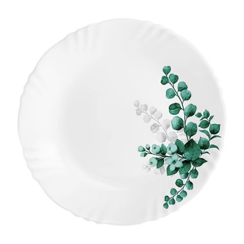 CELLO DINNER PLATE IMPERIAL AQUA LEAVES 10"