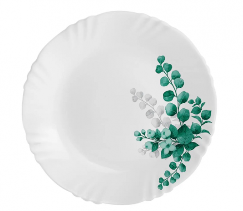 CELLO QUARTER PLATE 7.5" AQUA LEAVES IMPERIAL C2036303