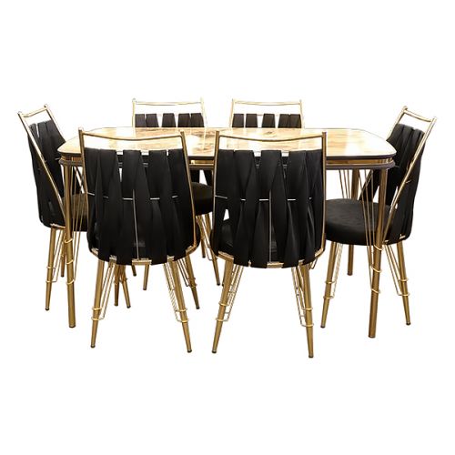 DINING SET 1+6 GOLD+BLACK EFES CALCUTTA