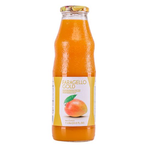 FARAGELLO GOLD MANGO NECTAR GLASS BOTTLE 1L  