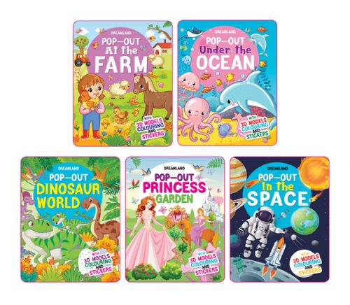 POP-OUT SERIES WITH 3D MODELS COLOURING STICKERS