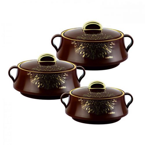 CASSEROLE HOTPOT INSULATED MIDAS CELLO 3 PIECES SET