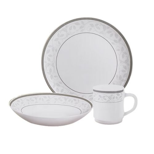 CELLO DIVINE DINNER SET 12 PIECES SILVER C6169312 