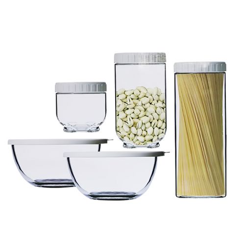 GLASS CANISTER 5 PIECES SET AVC-GC04 - AVIOS 