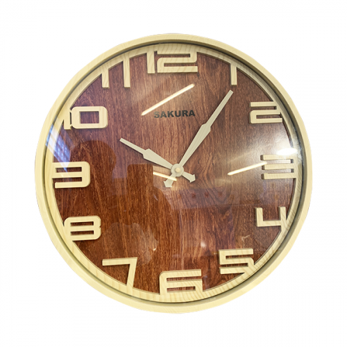 WALL CLOCK SAKURA 40.6X40.6X4.1 3321M