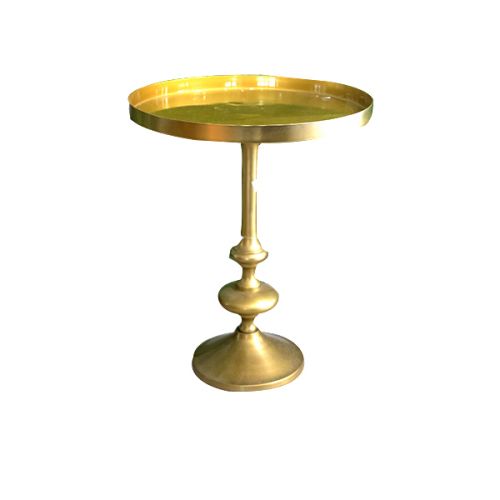 SIDE TABLE METAL GOLD WITH STRAIGHT LEG