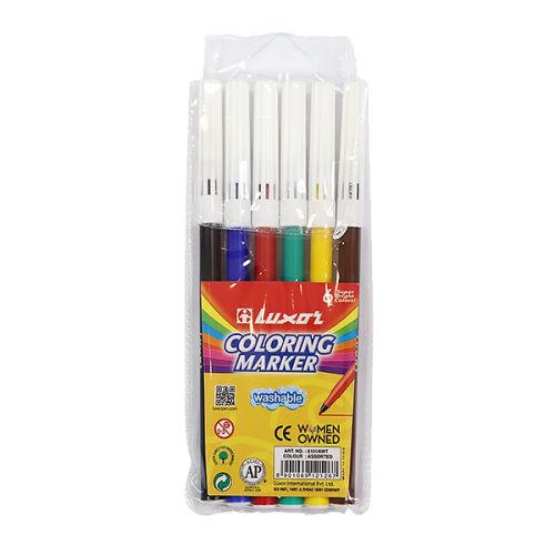 LUXOR COLORING MARKER 6 PIECES 6101/6WALLET