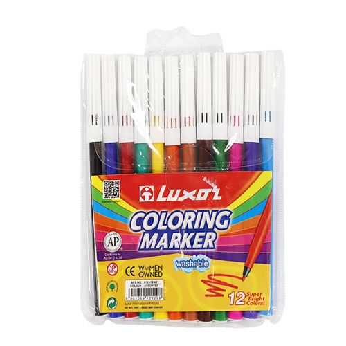 LUXOR COLORING MARKER 12 PIECES 6101/12WALLET