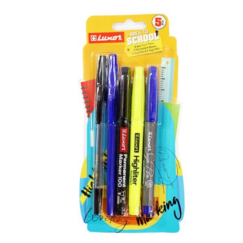 LUXOR STATIONERY SET BACK-TO-SCHOOL 5 PIECES 1321/5BC