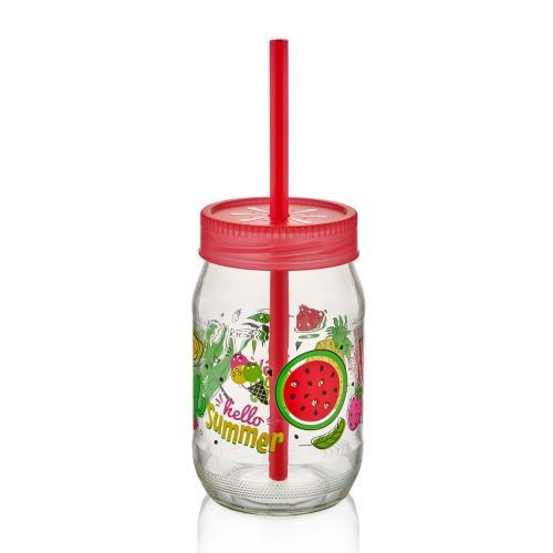 QLUX CUP WITH STRAW 380CC C-00162