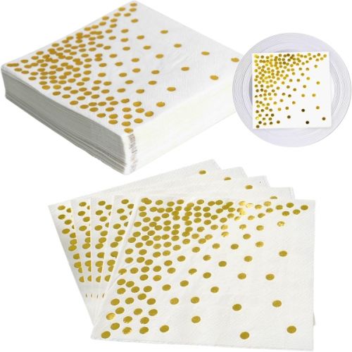 GOLD PAPER NAPKIN 20 SHEETS (33 X 33)CM