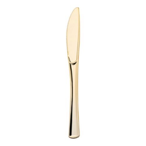 DISPOSABLE GOLD PLATED KNIFE 10 PIECES SET