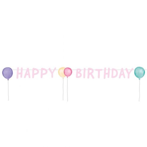 AMSCAN LETTER BANNER HAPPY BIRTHDAY PASTEL (150X13.8)CM 9903715