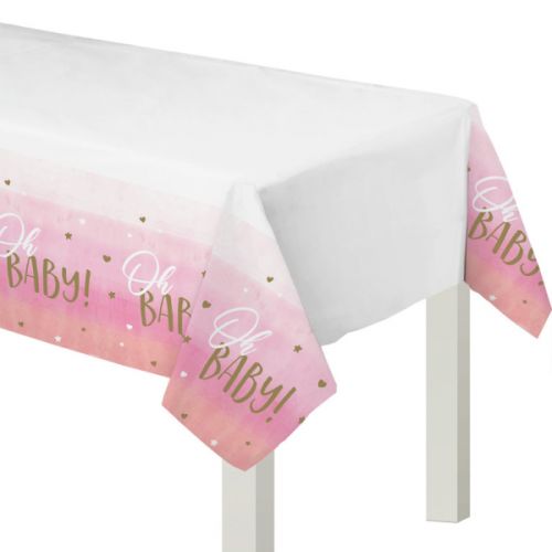 AMSCAN TABLE COVER OH BABY GIRL (137 X 259)CM 572294