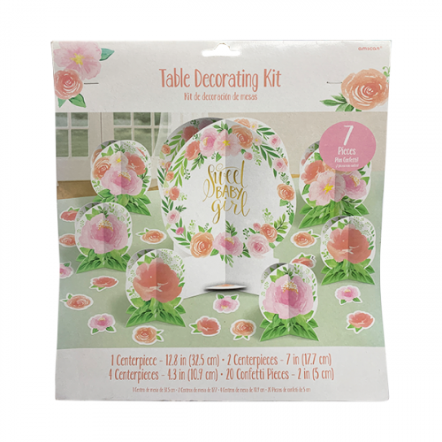 TABLE DECORATION KIT FLORAL BABY 27PCS 282165