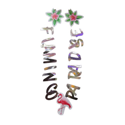 AMSCAN LETTER BANNER FLAMINGO PARADISE PAPER 9903332