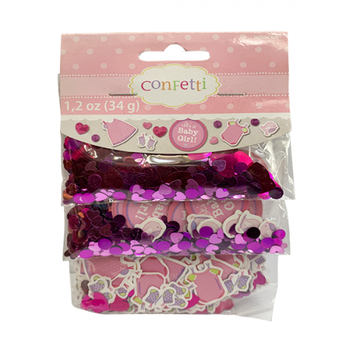 CONFETTI SHOWER WITH LOVE GIRL FOIL 34G 341489