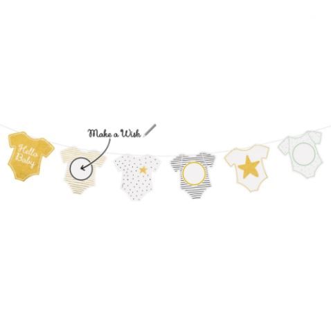 AMSCAN GARLAND DIY "MAKE A WISH" HELLO BABY 200CM 9913156