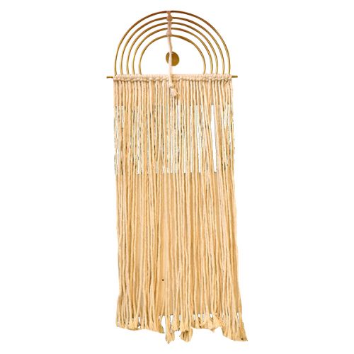 DECOR MACRAME WALL HANGING METAL RING DECOR 40417